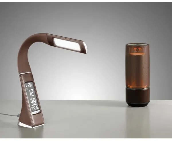 Lampă de masă LED dimabilă cu afișaj Immax 08948L LEATHER LED/7W/230V