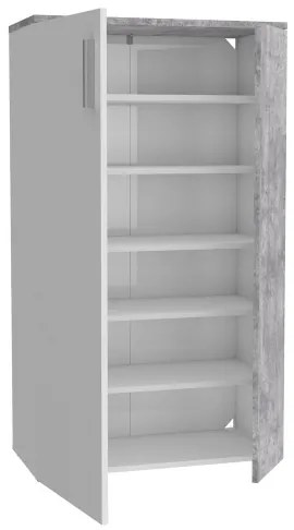 Pantofar ETON, alb/gri, aspect beton