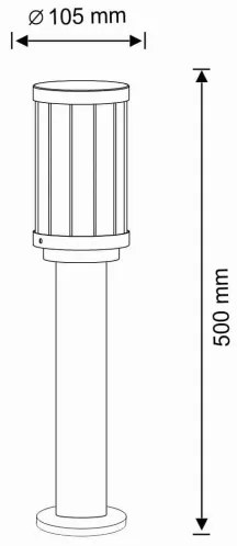Lampă exterior FIORD 1xE27/10W/230V IP44