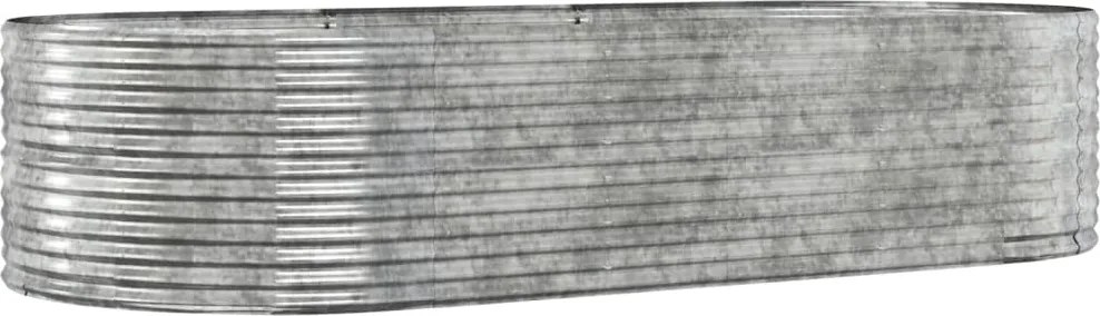 vidaXL Strat înălțat grădină argintiu, oțel galvanizat