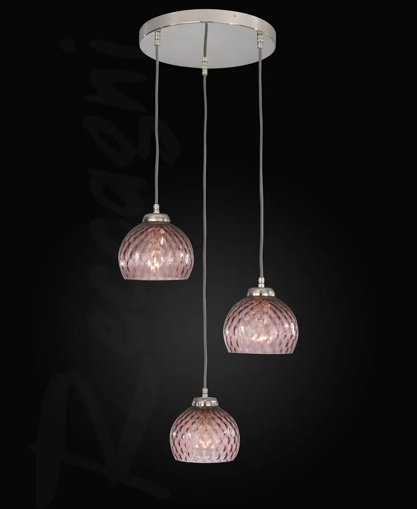 Lustra moderna cu 3 pendule design italian 10006 Amethyst