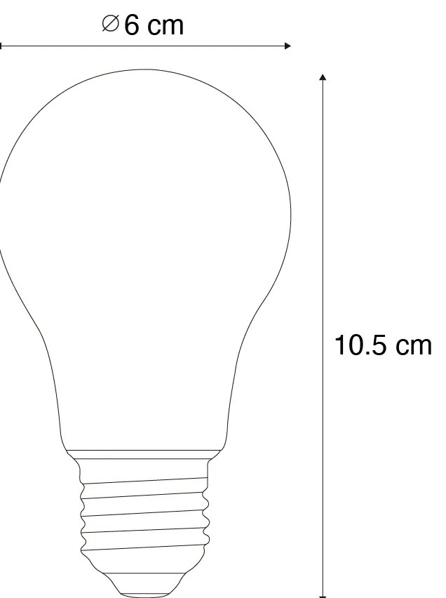 Set de 5 becuri LED E27 dimabile A60 transparente 7.2W 1521lm 3000K