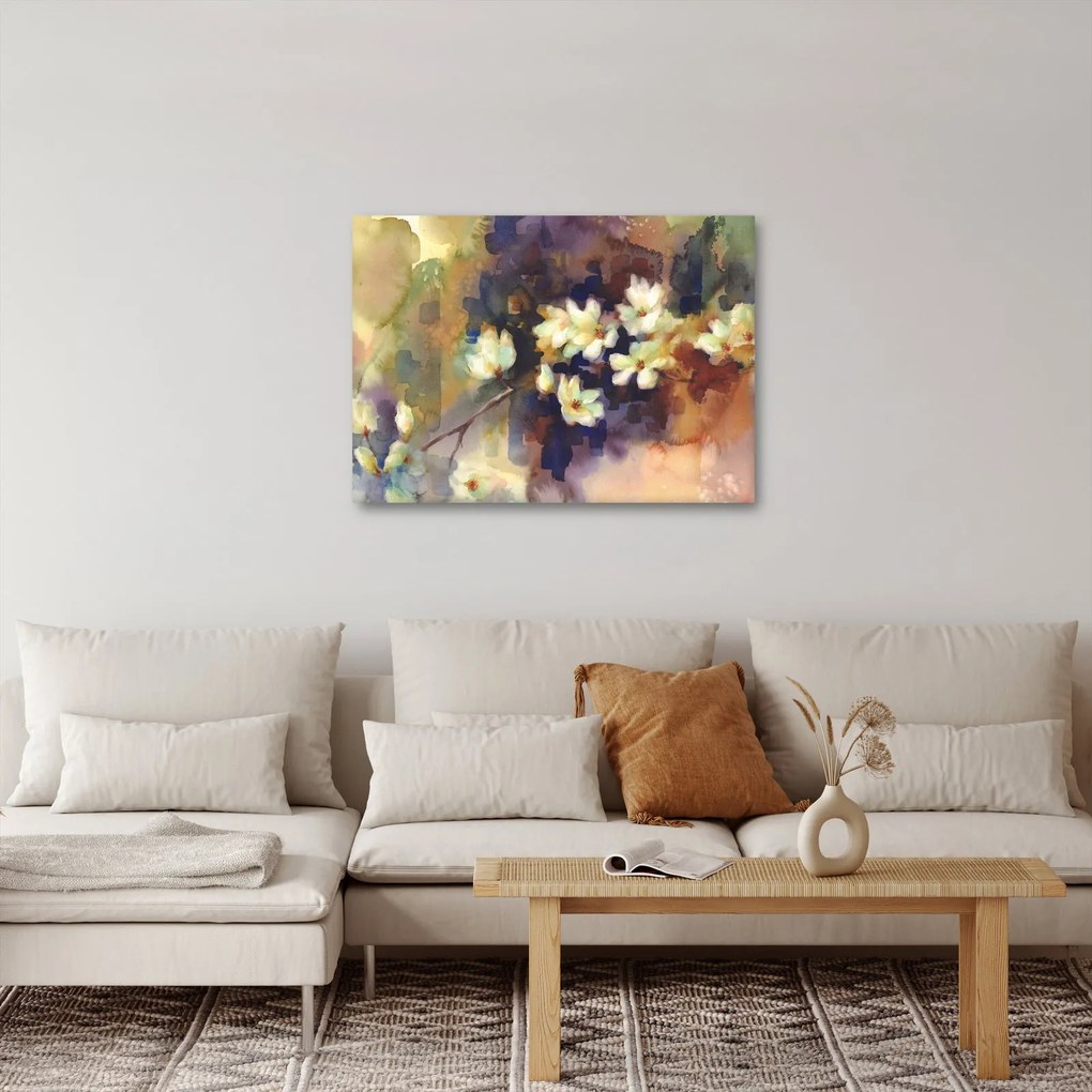 Tablou - Magnolii albe, pictură (70x50 cm)