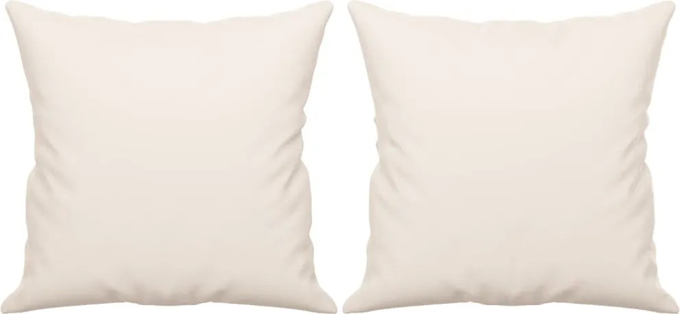 vidaXL Perne decorative, 2 buc., bej, 40x40 cm, microfibră