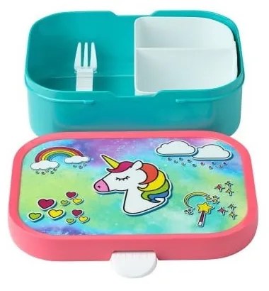 Set cutie pentru gustări și sticlă de apă pentru copii Mepal Unicorn