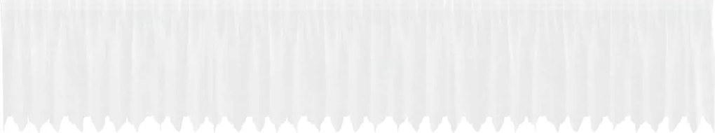 vidaXL Cortină din Dantelă cu perdele Floral Alb 80 x 900 cm Poliester