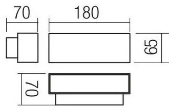 Redo 90096 - Aplica de exterior PLANIT LED/10W/230V 3000K IP54 antracit