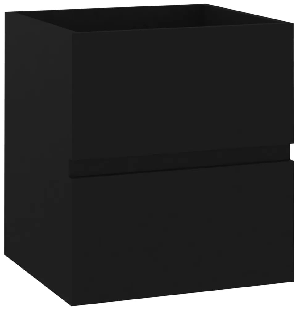 804729 vidaXL Dulap de chiuvetă, negru, 41x38,5x45 cm, PAL