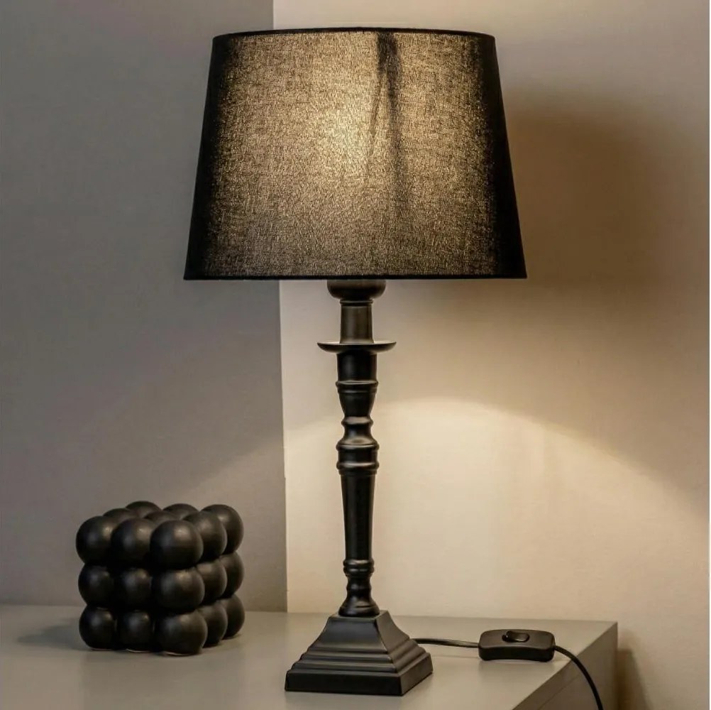 Brilagi - Lampă de masă CERIA 1xE27/60W/230V Ø 30 cm maro/negru