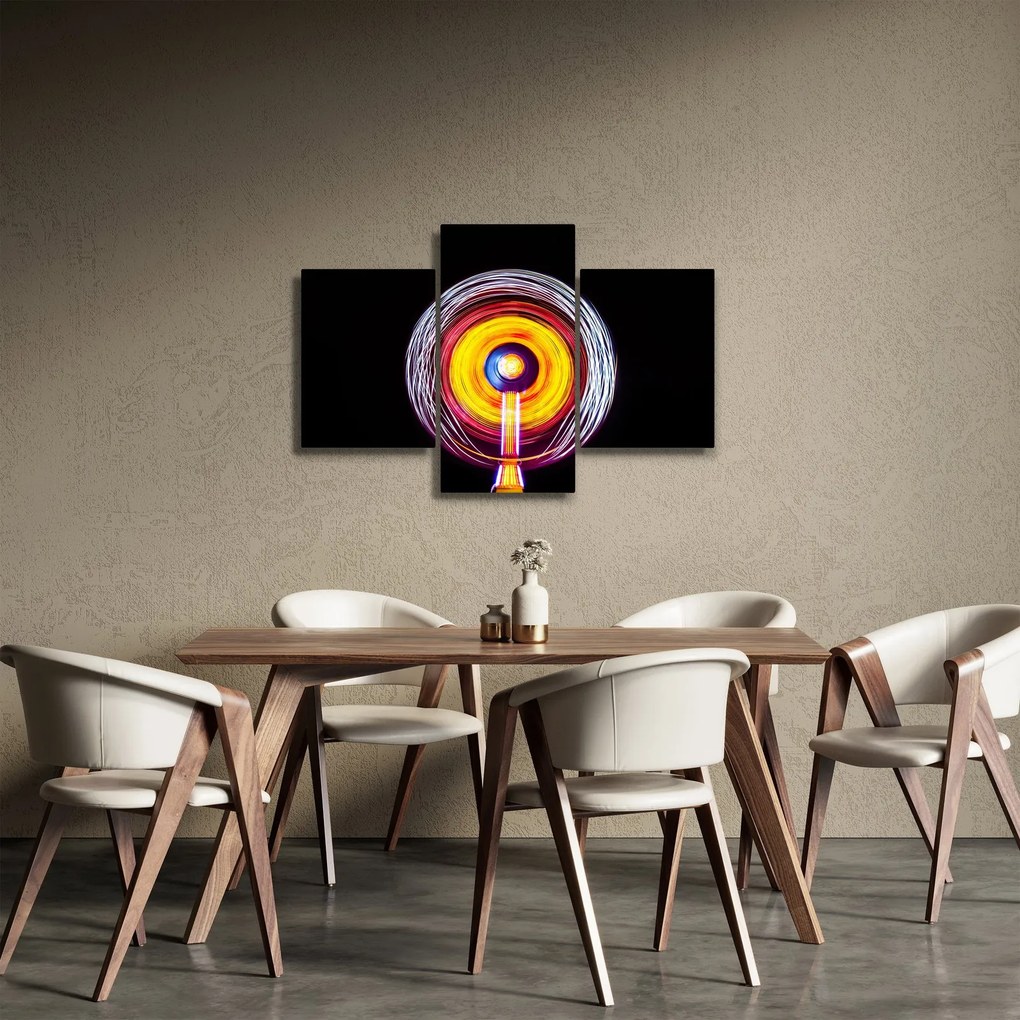 Tablou cu lumini în cerc (90x60 cm)