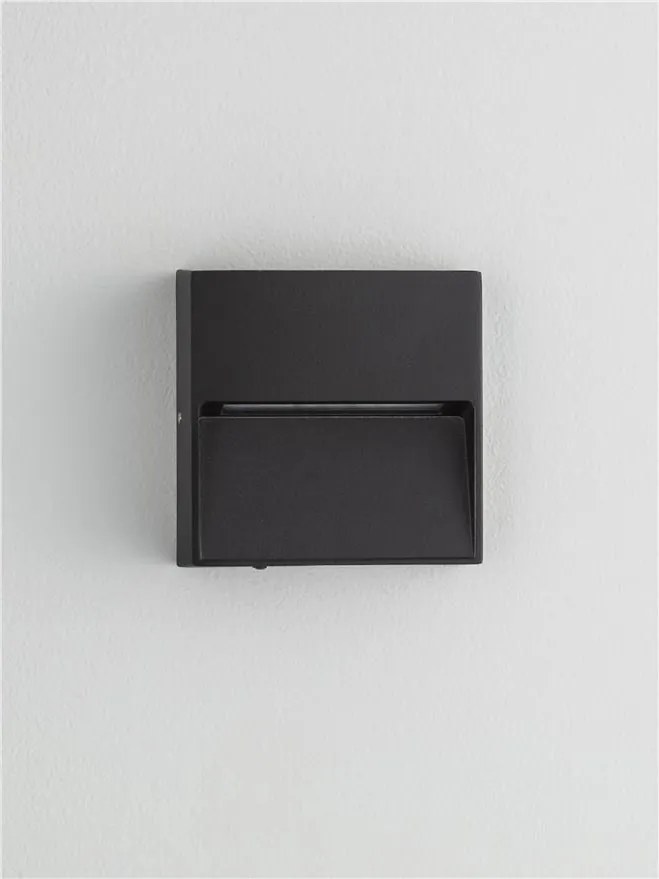 Mini Aplica perete exterior IP65, LED CCT Til negru