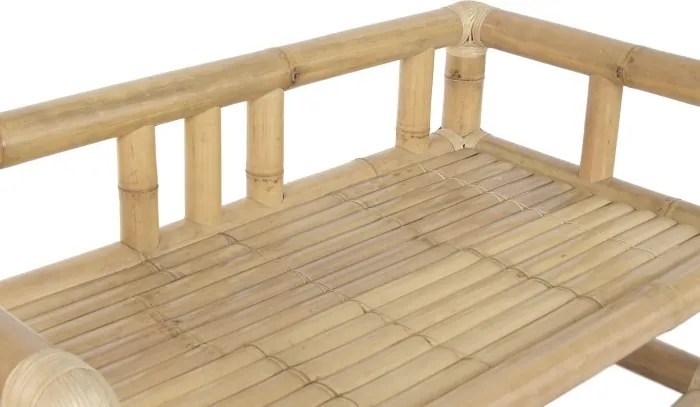Set lounge exterior din bambus și rattan cu canapea, 2 fotolii și măsuță, „Bali”