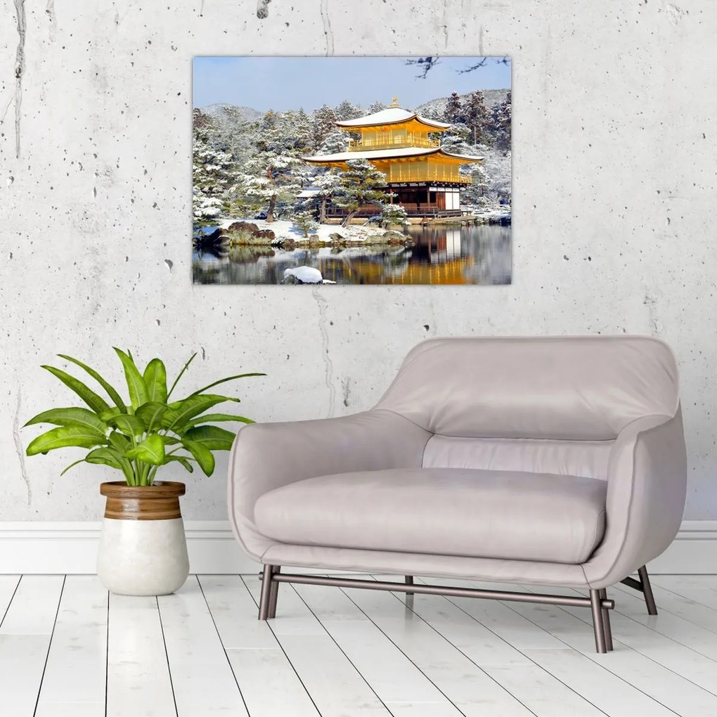 Tablou pe sticlă - Kinkakuji, Japonia (70x50 cm)