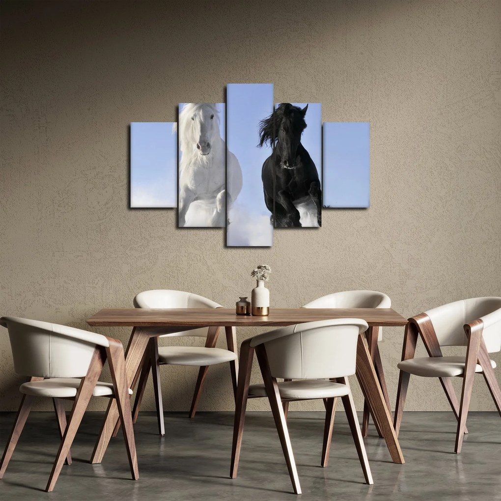 Tablou - Caii în timpul iernii (150x105 cm)