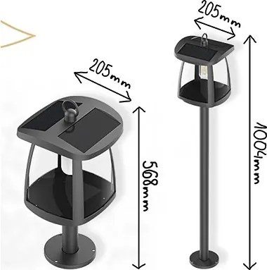 Viking - Lampă solară LED cu senzor LED/2W/3,7V IP54 4000K 2000 mAh