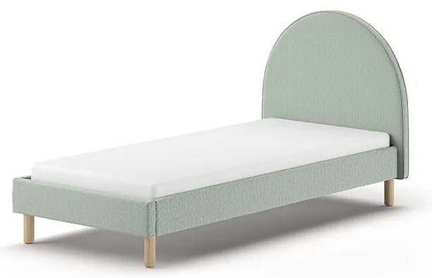 Pat copii LUNAR 90 X 200 CM BOUCLÉ VERDE