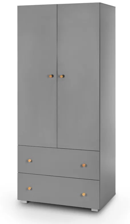 Expedo Dulap pentru copii NORBET,80x183x55,gri/lemn
