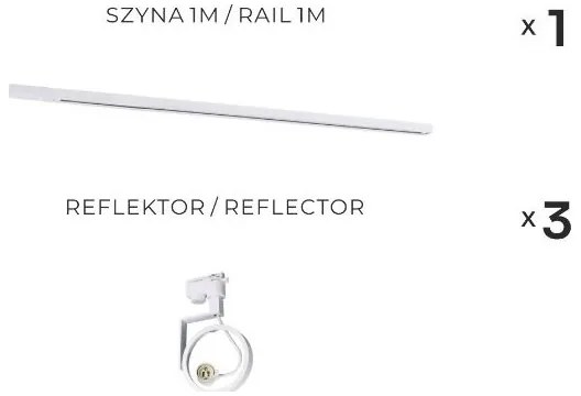 Zuma Line 3561 - Spot pentru sistem de șină MASTER 3xGU10/15W/230V alb