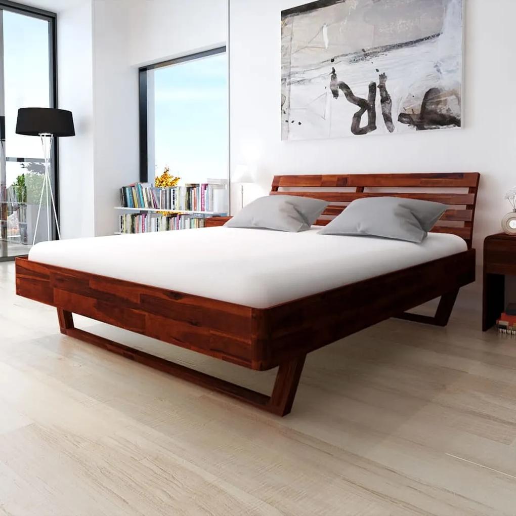 245482 vidaXL Cadru de pat din lemn masiv de salcâm 180 x 200 cm