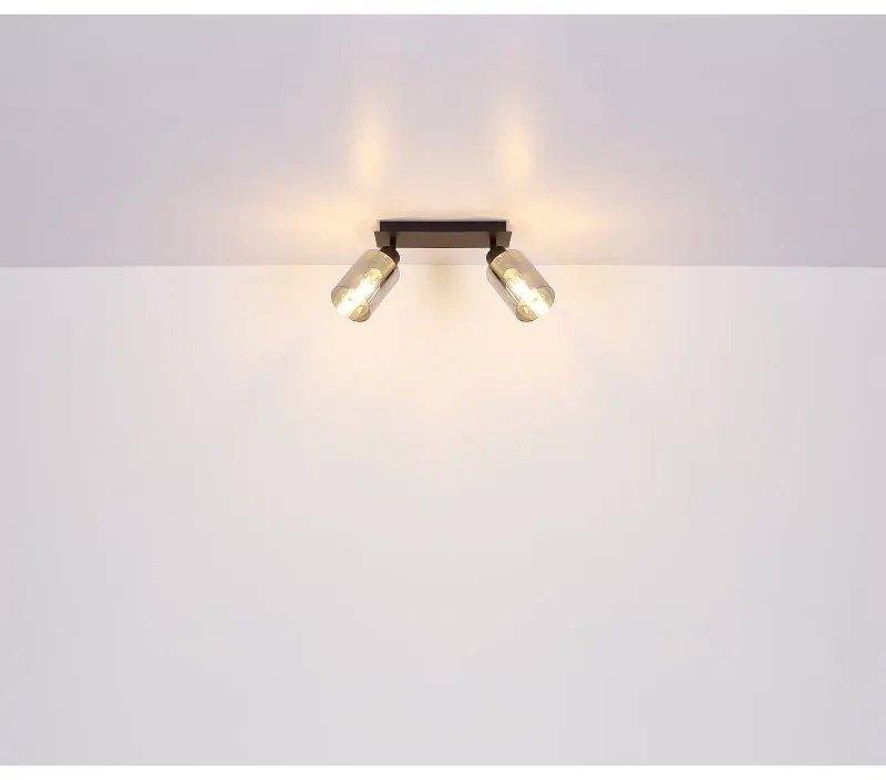 Plafoniera cu 2 spoturi directionabile design modern HADERA negru
