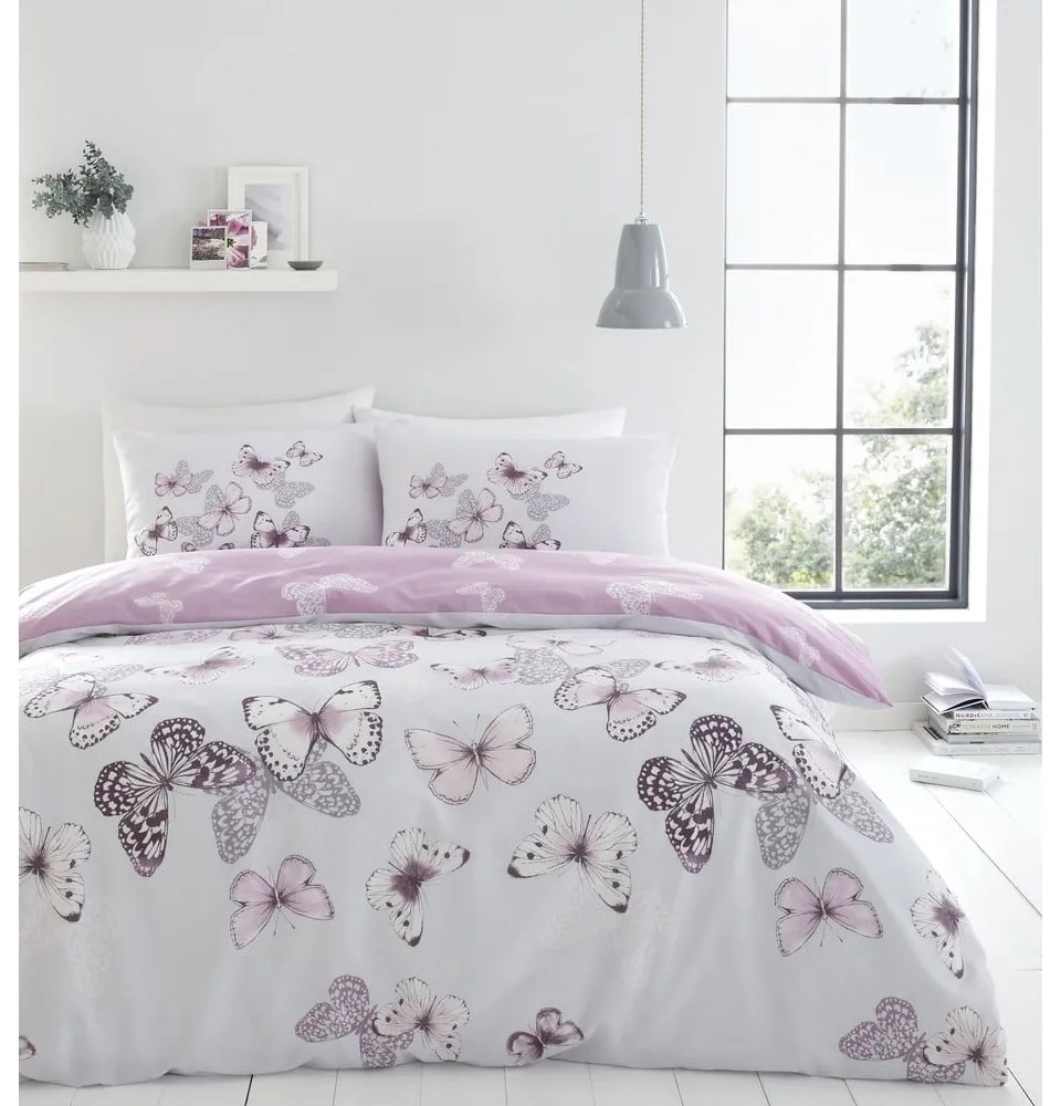 Lenjerie de pat Catherine Lansfield Butterfly, 135 x 200 cm