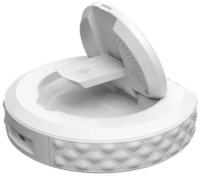 Immax 08983L - Ceas deșteptător cu LCD și încărcător wireless Qi 27W/9V alb