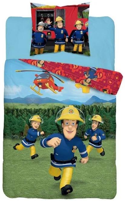 Lenjerie de pat copii Fireman rosu
