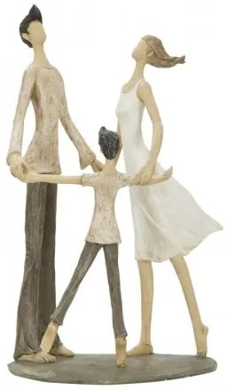 Decoratiune din rasina Family Circle Natural, l15xA13xH31 cm