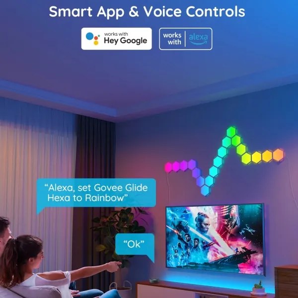 Panou LED RGB dimabil Govee LED/7,2W/230V Wi-Fi