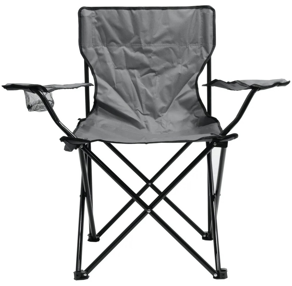 Scaun pliabil de camping Cattara 13447 Bari, gri ,49 x 39 x 84 cm