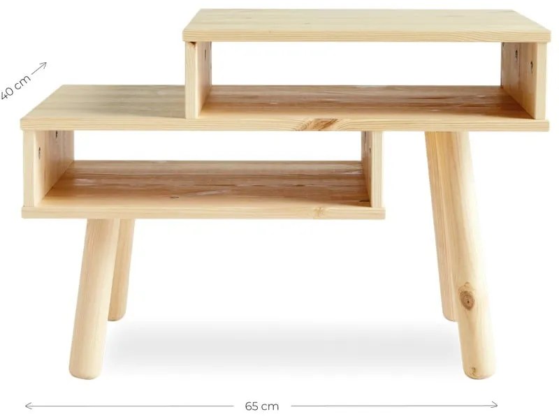 Măsuță de cafea din lemn de pin Karup Design Hako, natural