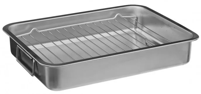 Tava cuptor Estrele, inox, cu gratar,  40 x 30 x 7 cm