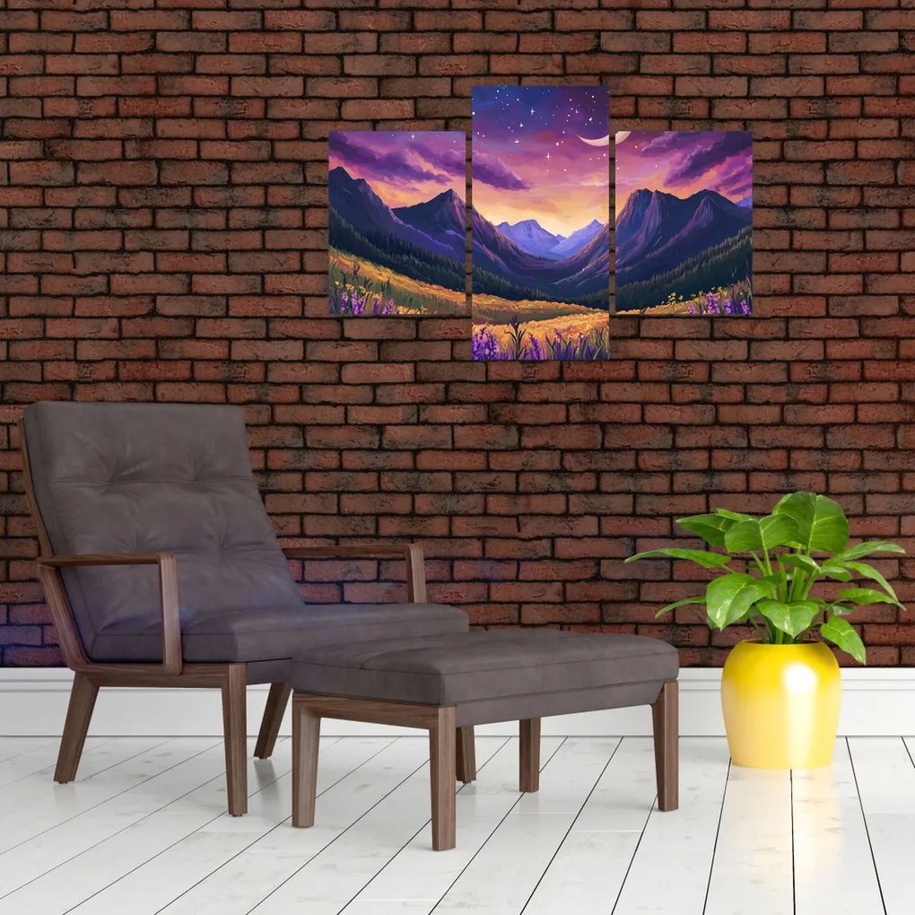 Tablou - Peisaj violet (90x60 cm)