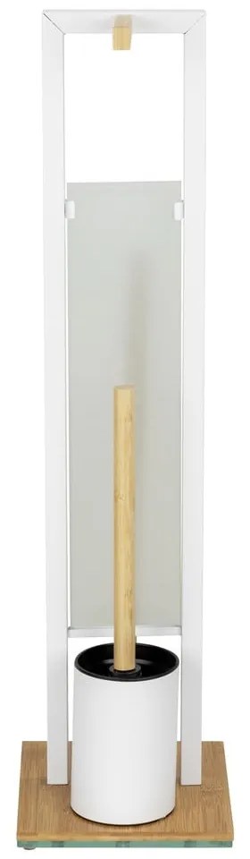 Suport pentru hârtie igienică alb/în culoare naturală din oțel Rivalta – Wenko