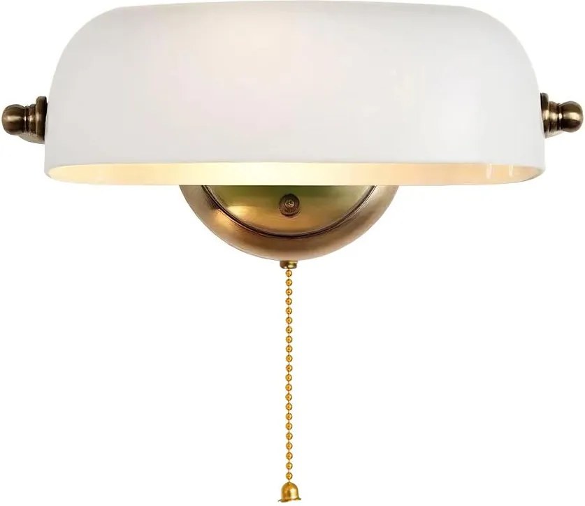 Brilagi - Aplica de perete BANK OFFICE 1xE27/60W/230V, alamă/albă