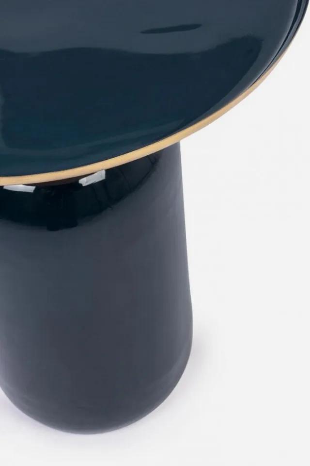 Masuta de cafea albastru inchis din metal, ∅ 40,5 cm, Nalima Bizzotto