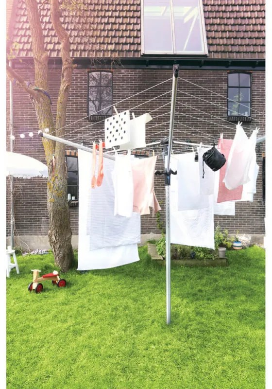 Brabantia Lift-O-Matic Advance spațiu exterior 90300255, 60 m, Înălțime reglabilă, Ancoră pentru beton, Cutie, Geantă cu cleme, Rezistent la coroziune, Inox