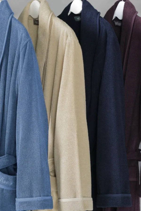 Halat pentru bărbați LORD + prosop + prosop de corp + cutie cadou XXL Albastru închis / Navy