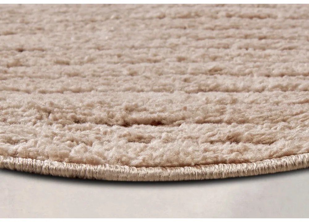 Covor taupe rotund ø 160 cm Panglao New York Taupe – Elle Decoration