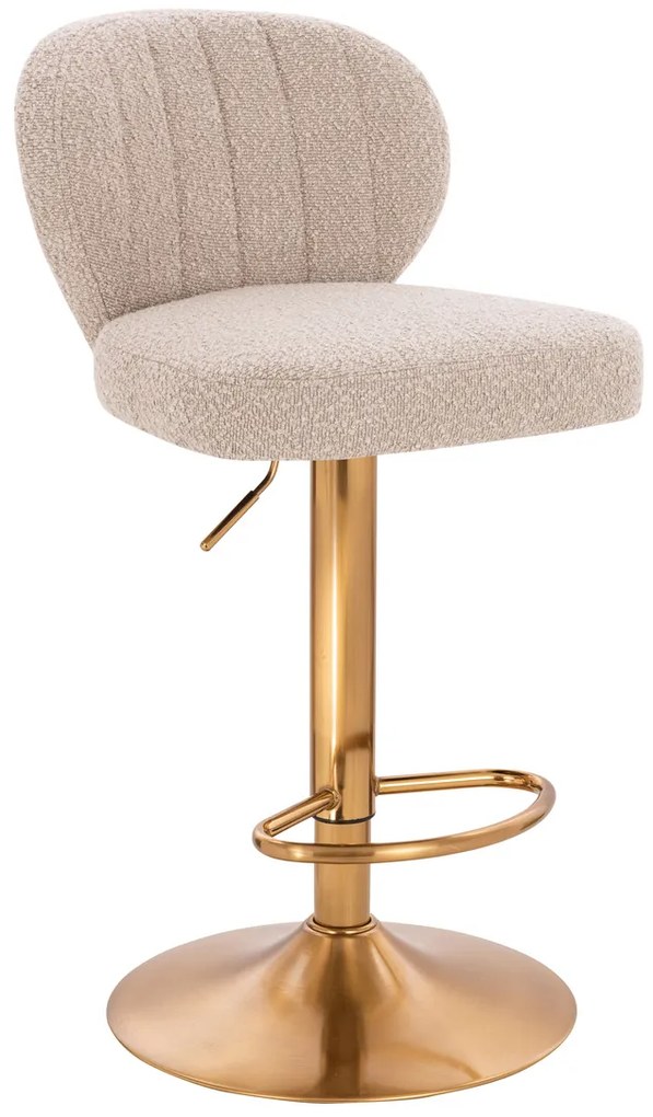 HR193N Scaun Latte Boucle cu Bază Aurie