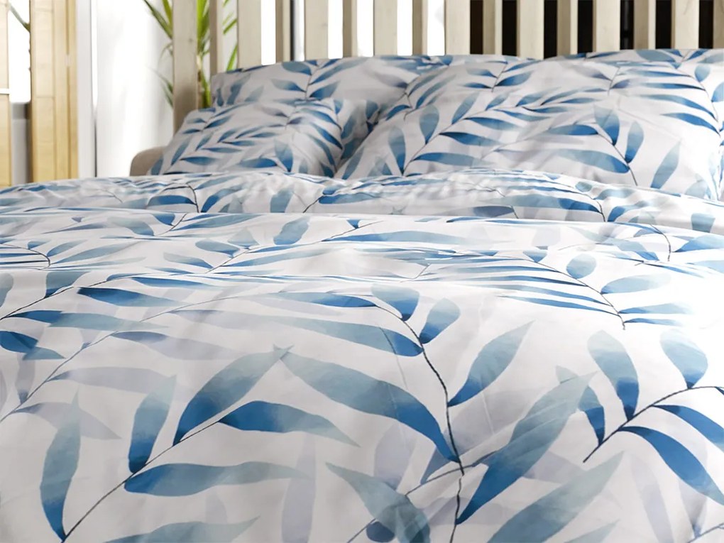 Lenjerie de pat din microfibra KOVENDI albastru-alb Dimensiune lenjerie de pat: 2 buc 70 x 90 cm | 200 x 220 cm