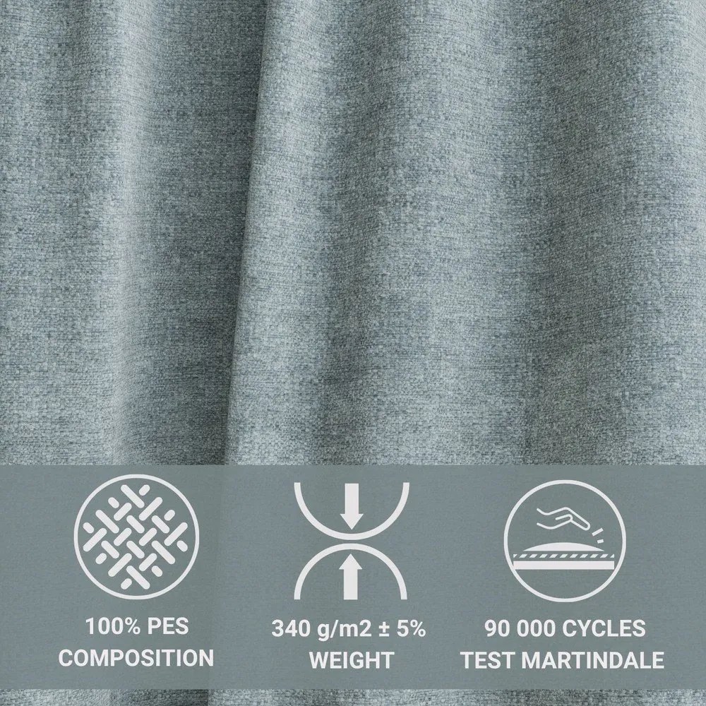 Colțar albastru deschis extensibil/cu spațiu de depozitare cu tapițerie din chenille (cu colț pe partea stângă/cu șezlong) Velto – Maison de Rêve