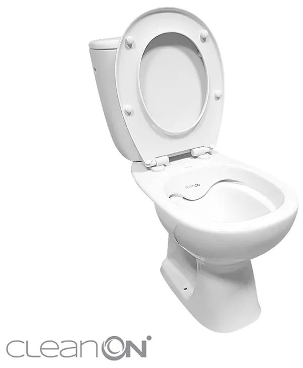 Set vas wc stativ Cersanit, Arteco New, cu Clean On, rezervor si capac Soft Close inclus