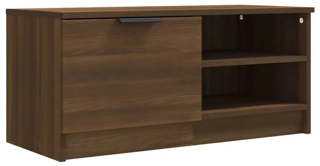 817121 vidaXL Comodă TV, stejar maro, 80x35x36,5 cm, lemn prelucrat
