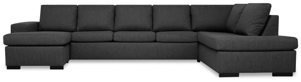 Colțar Scandinavian Choice 128Antracit, 351x199x80cm, Picioare: Lemn