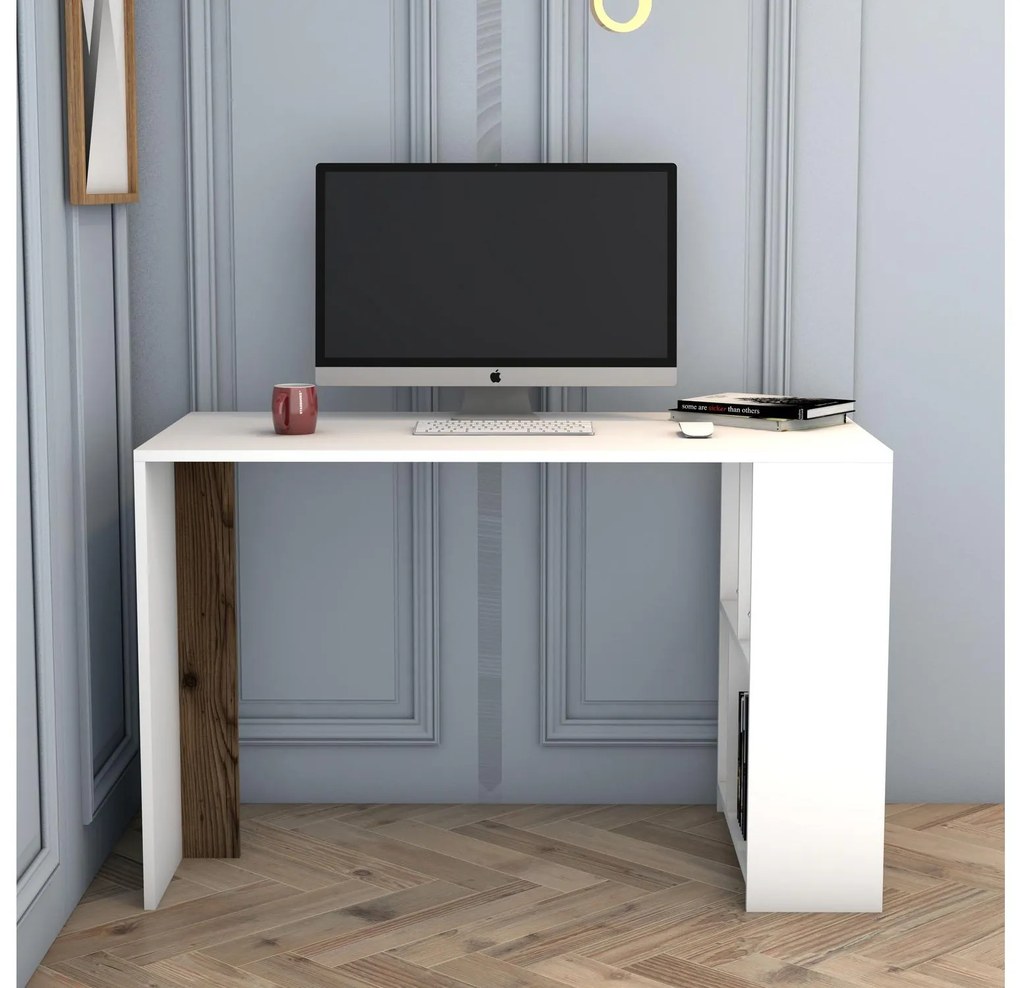 Masă PC Limba (Alb + Nuc). 1088795