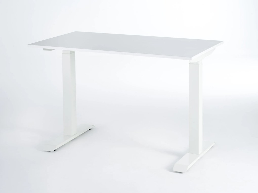 Viva Little, Birou reglabil electric, două motoare - Negru - Alb - 1200x650x18