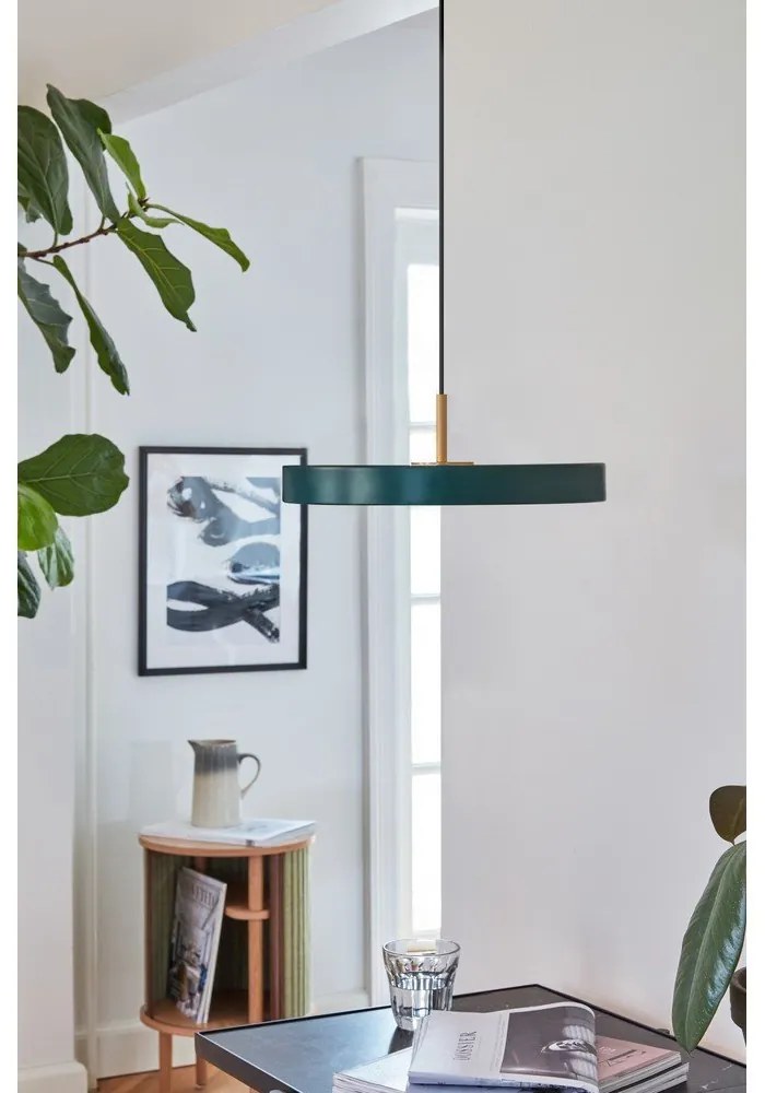 Lustră verde-închis LED cu abajur din metal ø 31 cm Asteria Mini – UMAGE