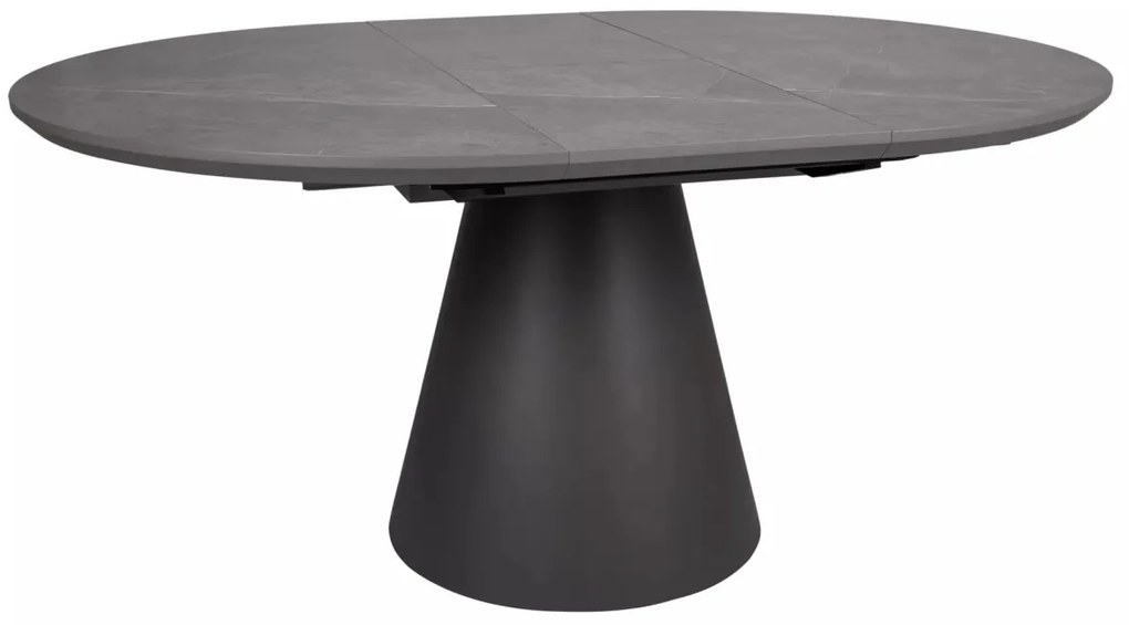 Masa Angel II marmura gri/negru L120-160xl120 cm
