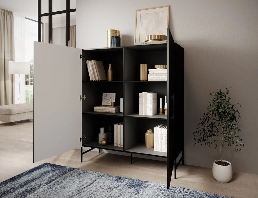 Comoda RAFTT 122x140cm, neagra